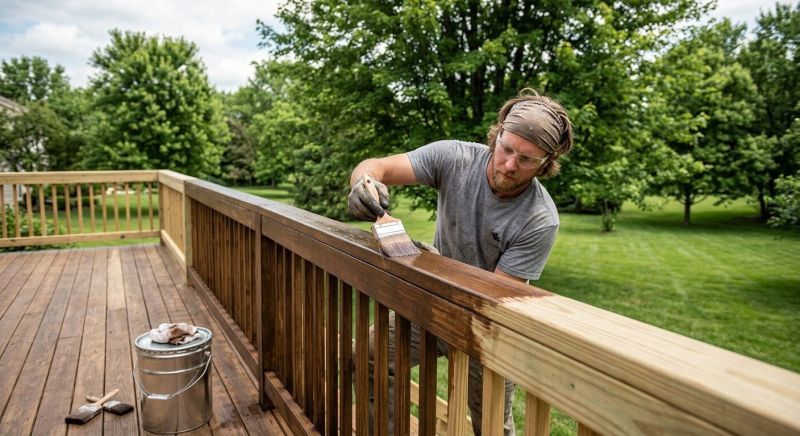 Railing Staining in Waco, TX