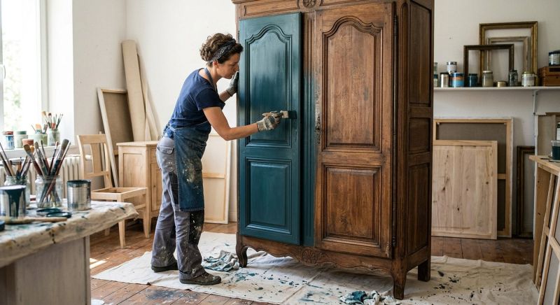 Armoire Painting in Waco, TX