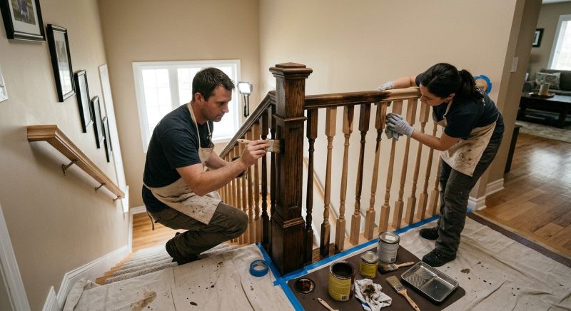 Banister Painting in Kansas City, KS