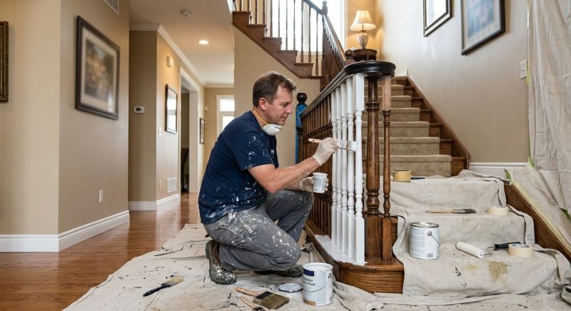 Banister Painting in Waco, TX