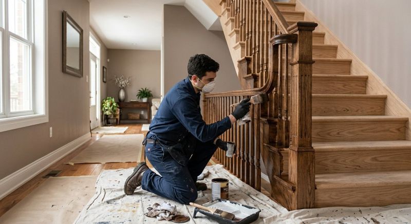 Bannister Staining in Kansas City, KS