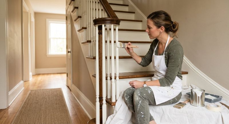 Basement Stairs Painting in Wilmington, NC