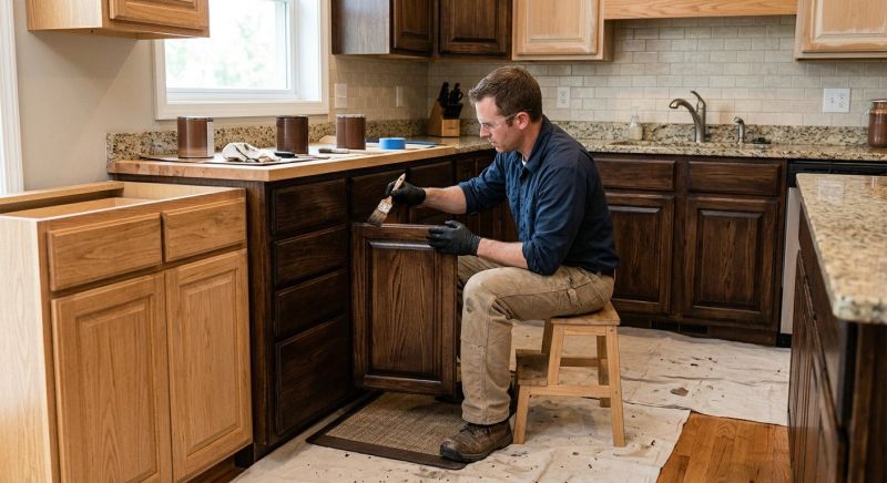Cabinet Staining Service in Bloomington, IN