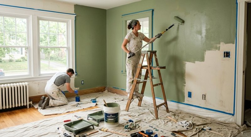 Great Room Painting in Wilmington, NC