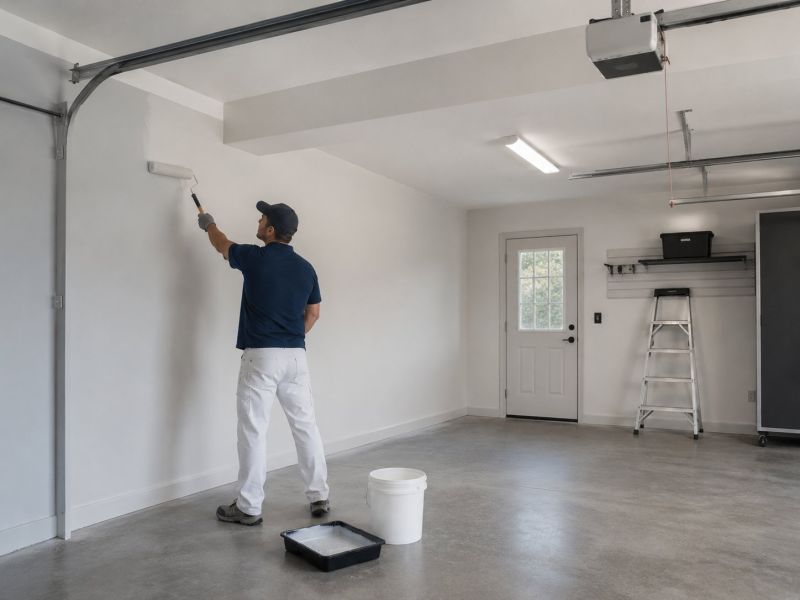 Interior Garage Painting in Wilmington, NC