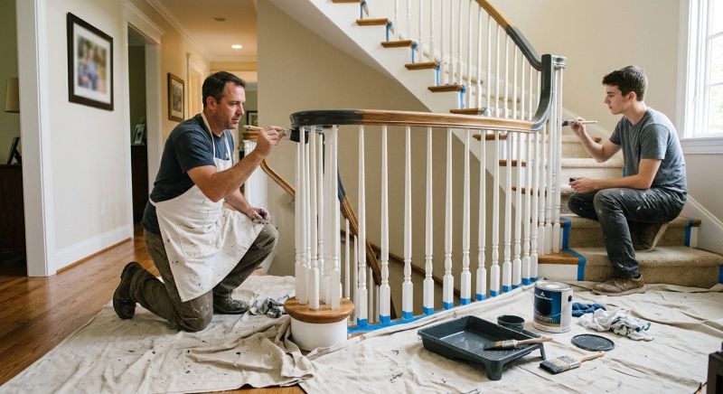 Interior Steps Painting in Waco, TX