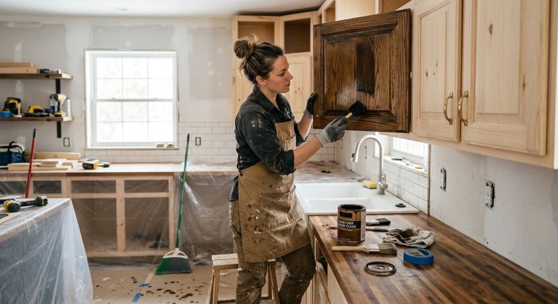 Kitchen Cabinet Staining in Indianapolis, IN