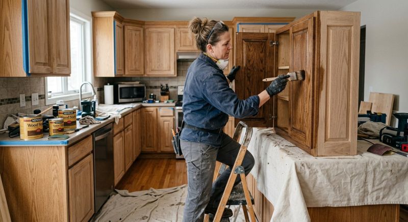 Kitchen Cabinet Staining in Dayton, OH