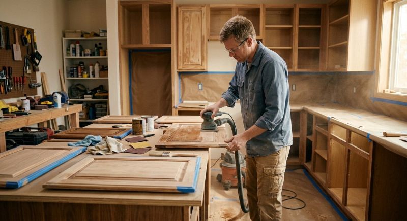 Kitchen Cupboard Refinishing in Lafayette, IN