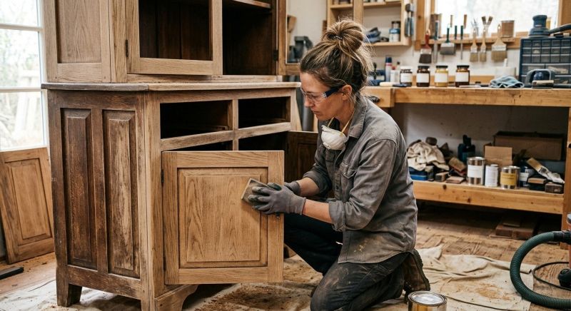 Oak Cabinet Refinishing in Lafayette, IN