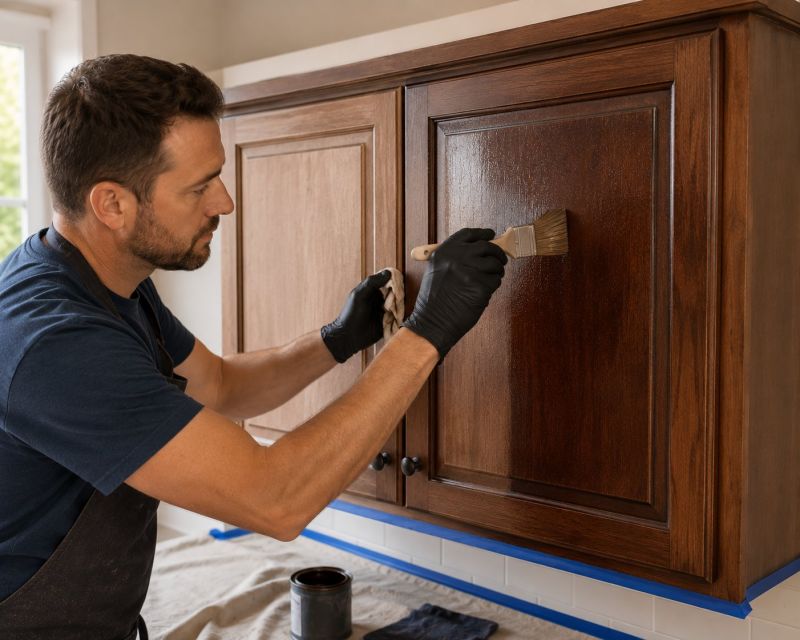 Oak Cabinet Refinishing in Lafayette, IN