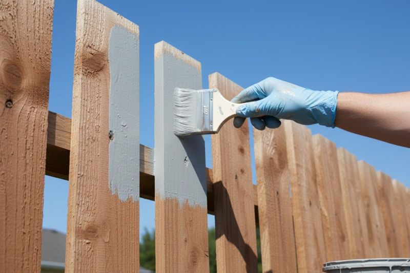 Pine Fence Staining in Waco, TX