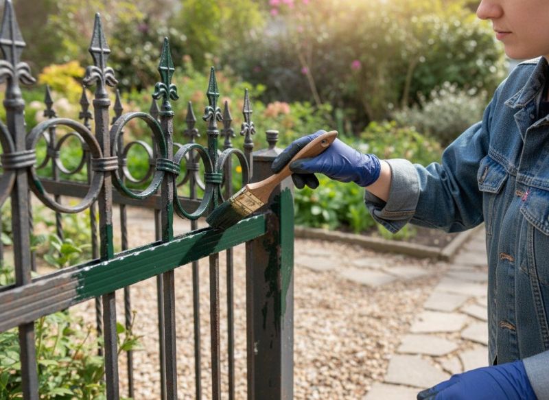 Steel Fence Painting in Waco, TX