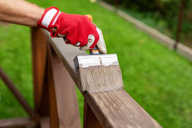 Wood Handrail Staining in Waco, TX